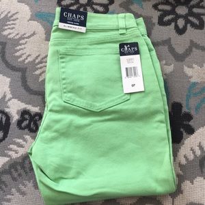 Mint Green crop jeans